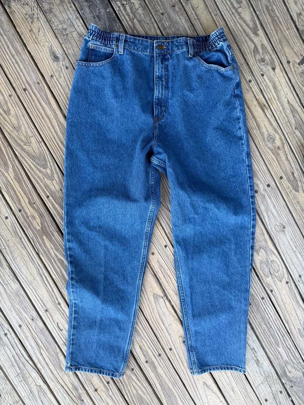 L.L.Bean Vintage Original Fit Relaxed High Rise Comfort Waist Mom Jeans Size 16